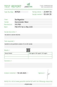 Screenshot Bacteriostatic Water<br>3ml-10ml-30ml