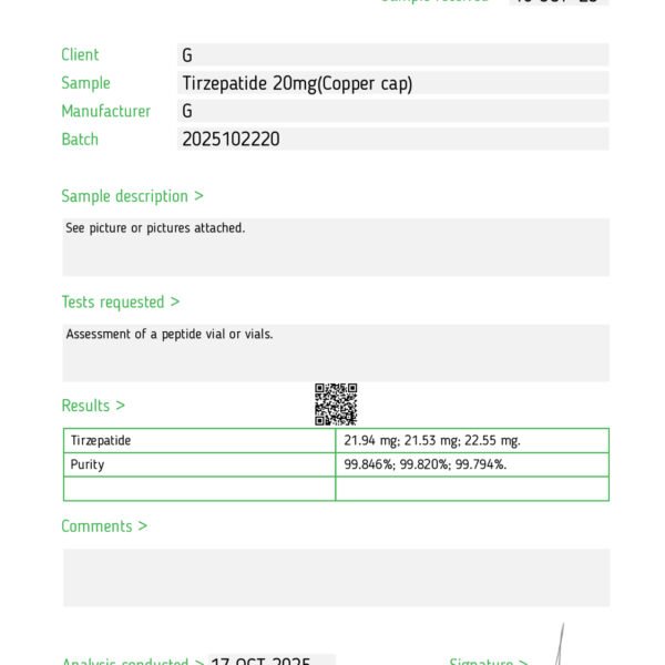 T20 copper-yellow Item #02T20 <br> 20mg