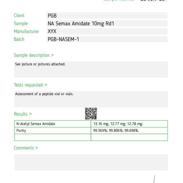 semax red cap Item #19 <br> 10mg